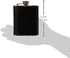 Zippo Hip Flask – Reusable, Secured Lid to Prevent Spills, Stainless Steel, Black Leather Logo, 177ml.