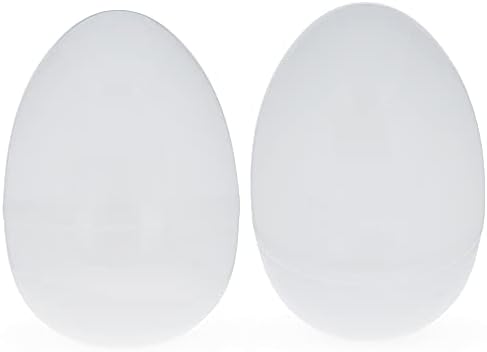 Set 2 10 Inches of White Giant Fillable Plastic Easter Eggs Jumbo Large Size