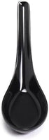 JapanBargain 3192x4 Black Soup Spoons, Chinese Japanese Asian Wonton Miso Ramen Noodle Soup Spoons, Set of 4