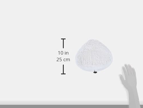 Pack 2, Dirt Devil Shaggy Steam Mop Replacement Pads, of White, For Sealed Hard Floors like Laminate, Tile, Hardwoods