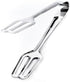 Tredoni 5 Multi-Purpose Small Stainless Steel Cooking Tongs, 7.7" Frying and Serving Tongs Set of 5