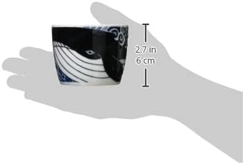Minorutouki Mino Ware White Wave Whale Small Cups Set of 2, f3.35×H2.64in, 6.29oz, Made in Japan
