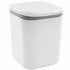 0.5 Gallon Tiny Countertop Trash Can, Mini Desktop Garbage Can with Push-Button, White