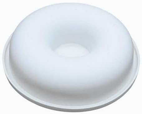 7 Inch Silicone Baking Molds, Fluted Tube Cake Pans, Non Stick Round Molds for Jello, Brownie - White
