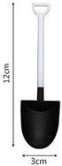 50pcs Disposable Plastic Dessert Cake Scoop Shovel Shape Mini Ice Cream Spoon Pudding Dessert Spoons Party Supplies, Black
