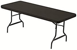 Iceberg iGear Stretch Fabric Table Top Cap Cover, Black, Fits 6' Tables, 30" W x 72" L