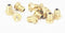 20Pcs Gold Metric Male Thread Flush Straight Grease Nipple Fitting, M6x1mm for Machine Tool Accessory