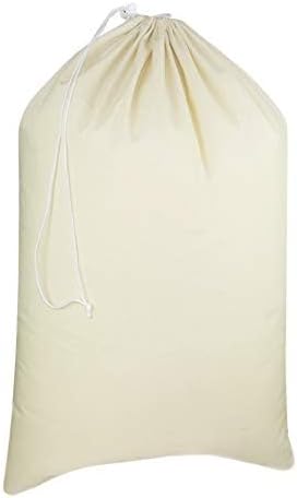 COTTON CRAFT Extra Large Laundry Bags - Heavy Duty Cotton Canvas Drawstring Closure Washable Laundry Bag - XL 28x36