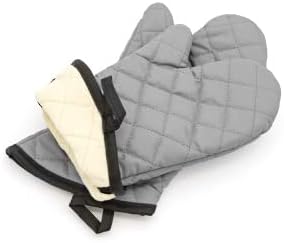 ARCLIBER Oven Mitts - 1 Pair of Terry Cloth Lining Heat Resistant Kitchen Gloves, 15 Inch