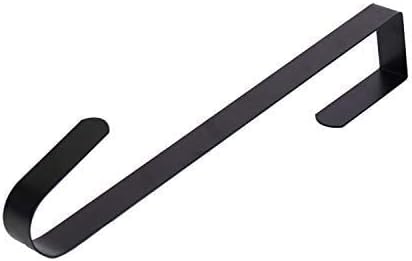 Sattiyrch 15" Wreath Hanger for Front Door - Sturdy Steel Over The Door Hook (Black, 1)