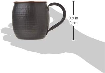 STAGLIFE 16 Oz Black Matte Moscow Mule Mugs, Genuine Copper Cups Set of 2 for Drinking Gifts