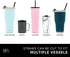 Simple Modern Plastic Reusable Straws - BPA Free Waste Reducing Straw for Tumblers and Travel Mugs, 12 Pack, Midnight