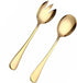 Salad Server Set, Stainless Steel Salad Servers, Salad Spoons and Fork for Tossing and Serving, Pack of 2 (Gold)