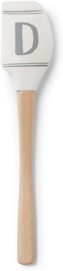 Monogrammed premium Silicone Spatula, Non-stick, Heat Resistant kitchen spatula - Dishwasher Safe - Kitchen Utensils - BPA & BPS Free - Perfect for Baking, Scraping, and Mixing 1PCS (D - Slate Grey) by Clean & Pure