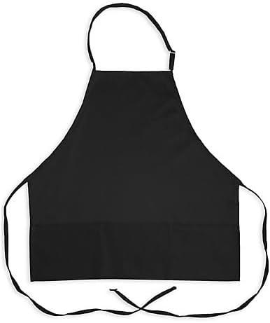 KNG Black 3 Pocket Adjustable Bib Apron for Men and Women -