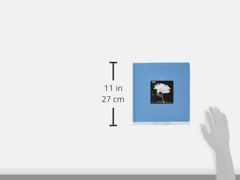 Fabric Frame Photo Album, Sky Blue - 200 Pockets for 4x6 Photos