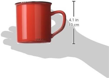 Abbott Collection Enamel Look Stoneware Mug, Red