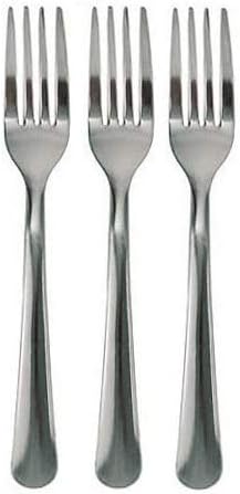 3 Dozen Full Size Dinner Forks, Chrome Plated, Simple Windsor Style