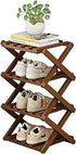 YYW Bamboo Shoe Rack for Entryway,Installation-Free and Foldable Vertical Shoe Storage Organizer,Free