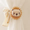 QIDHJH 2 Pack Curtain Tiebacks Cute Cartoon Animal Curtain Ties, Embroidered Animal Shape