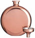 Luxury Stainless Steel Mini Hip Flask - 140 ml (5 fl oz) with Decanting Funnel, Copper Effect