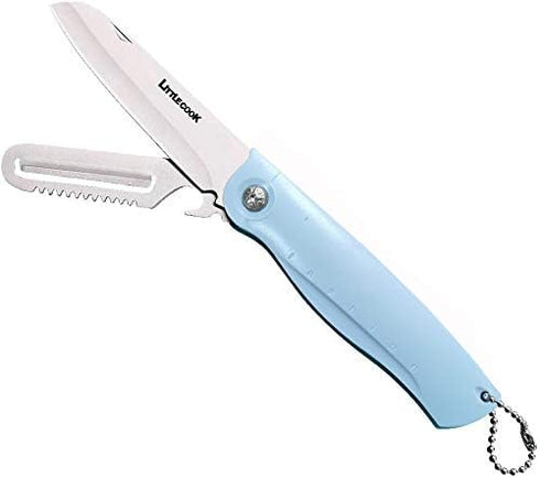 Travel Pocket Paring Knife, Folding Vegetable Peeler, Multi Function Small Portable Knife for Kitchen