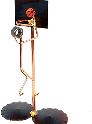 Basketball Lay Up Collectible Handmade Metal Art Figurine, Desk Accessories, Trophy, Office D cor, Sports Gift