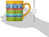 Set 4 16 oz Valencia Mugs of Colorful Ceramic Coffee Cups with Bold Multicolor Patterns, Microwave & Dishwasher Safe