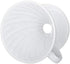 Pour Over Coffee Dripper - White Ceramic Slow Brewing Accessories for Home, Cafe, Restaurants - 2 Cup, V02 Filters