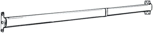 Graber Flat Lock-Seam Sash Rod, 6 to 11-Inch Adjustable Width, White