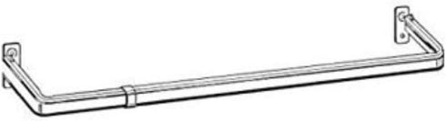 Kirsch SUPER DUTY Lockseam CURTAIN ROD, 28" to 48", 2" Clearance #6123-025
