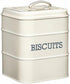 Living Nostalgia Biscuit Tin, 14.5 x 19 cm, Metal, Antique Cream