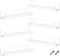 Blulu 4 Packs 14 Inch Acrylic Floating Bookshelf, Wall Mounted Shelf, Ledge