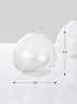 Serene Spaces Living Set of 2 Clear Ball Bud Vase - Vintage Style Vase for Flowers, 4" Tall and 4" Diameter