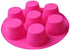 7 Cavity Silicone Air Fryer Muffin Pans, Nonstick Brownie Cake Mold, Round Pudding Cupcake Recipe Tray