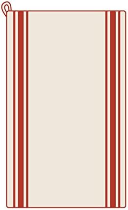 Aunt Martha's Vintage Dish Towels, 18-Inch by 28-Inch, Package of 3, Cotton, Red Striped