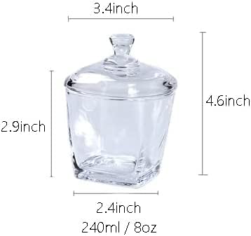 123Arts Glass Sugar Bowl Candy Jar Storage Jar Snack Jar with Lid by 123Arts