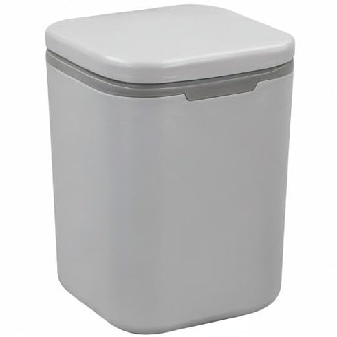 Recycled Tiny Desktop Trash Can, Car Waste Can, 0.5 Gallon, Gray