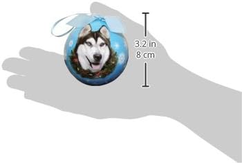 Shatter Proof Siberian Husky Christmas Ornament, Easy To Personalize