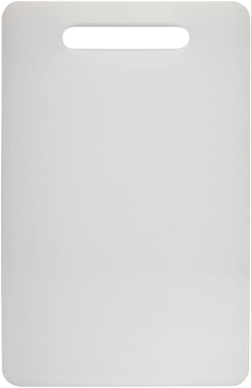 Fotouzy Plastic Utility Cutting Board with Handles, Food Safe PP Material, Large Size, Dishwasher Safe, White