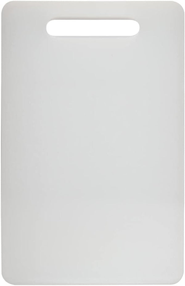 Fotouzy Plastic Utility Cutting Board with Handles, Food Safe PP Material, Large Size, Dishwasher Safe, White