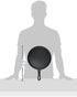 Winco 10-Inch Round Cast Iron Grill Pan with Black Finish