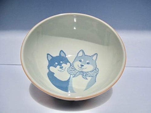 Japanese Shiba Dog Large Rice Bowl 6.3 Inches Diameter, Multipurpose Donburi Soup Noodle Serving Bowl