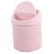 Plastic Tiny Waste Bin, Desktop Mini Trash Can with Swing Lid, Pink