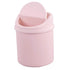 Plastic Tiny Waste Bin, Desktop Mini Trash Can with Swing Lid, Pink
