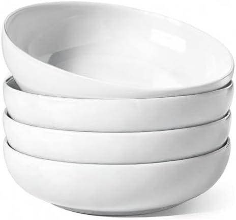 45 oz, Set 8.5 Inch, Set 4, LE TAUCI Pasta Bowls Salad Bowls for Serving Soup, Pasta, Noodle, Dinner, Large Kitchen
