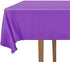 DecorRack 2 Rectangular Tablecloths - BPA-Free Plastic 54 x 108 inch Dining Table Cover for Parties, Purple (2 Pack)