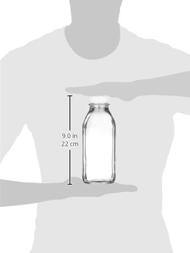 Libbey Glass Milk Bottle with Lid, 33.5 oz