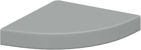 vidaXL Floating Corner Shelf, Gray, Honeycomb MDF and Metal Construction, Invisible Mounting
