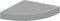 vidaXL Floating Corner Shelf, Gray, Honeycomb MDF and Metal Construction, Invisible Mounting